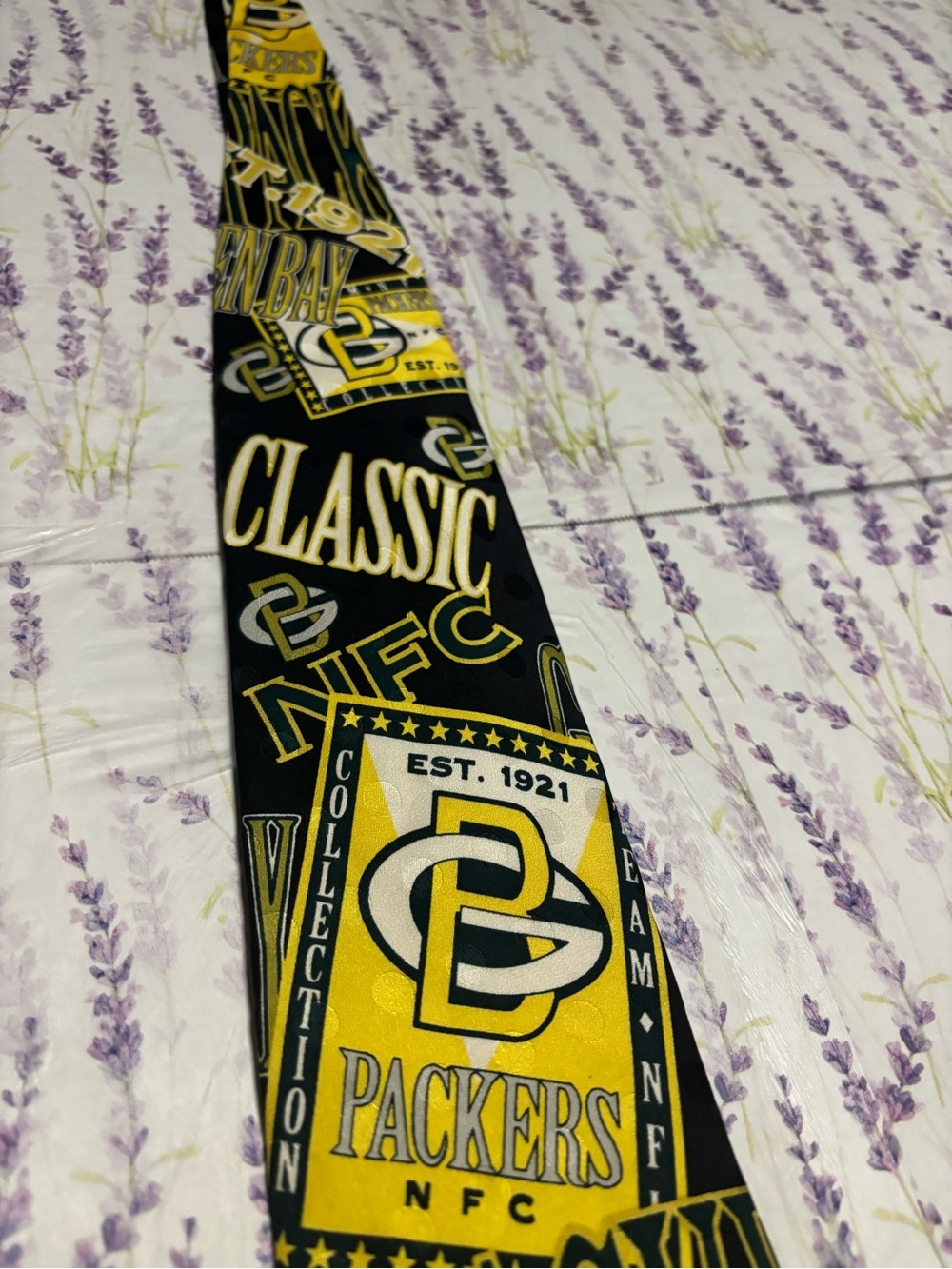 Vintage Green and Gold Packers NFL Classic Tie